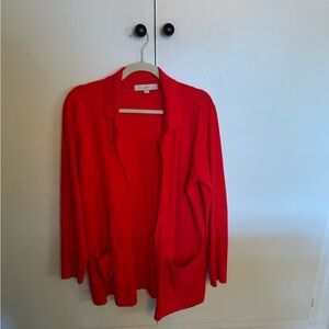 The LOFT Red Open Front Duster- Brand New